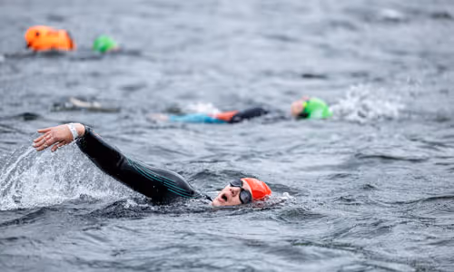 Swimmer in the open water